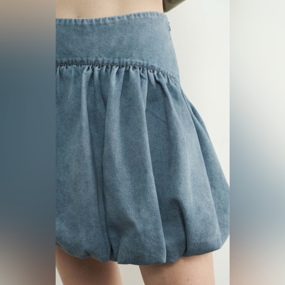 Denim Bubble Blue Women's Skirt